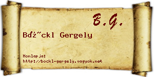 Böckl Gergely névjegykártya